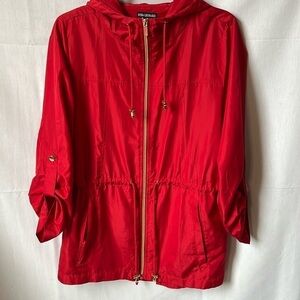 Nina Leonard Windbreaker Hooded Jacket